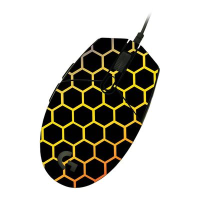 MightySkins Skin Compatible with Logitech G203 Lightsync/Prodigy - Primary Honeycomb | Protective, Durable, and Unique Vinyl Decal wrap Cover | Easy to Apply and Change Styles | Made in The USA