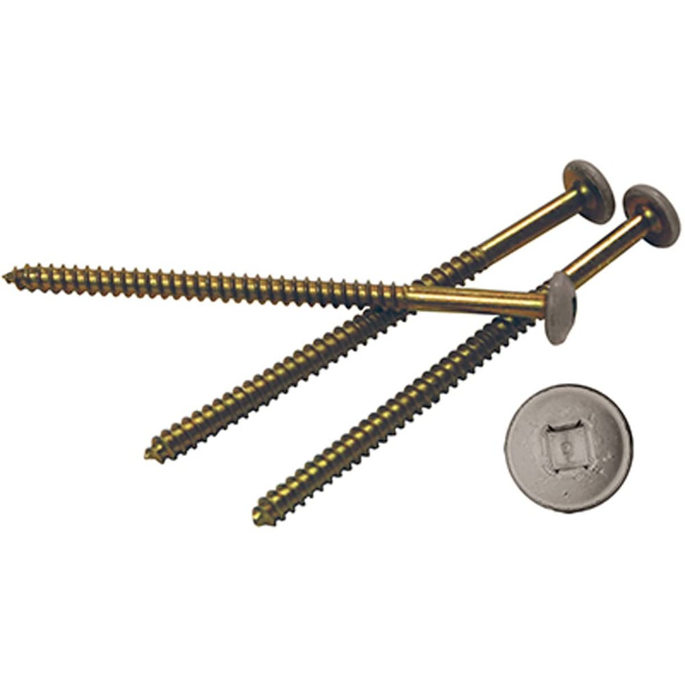 3" Lifetime Vinyl Painted Screws, Clay (4/Bag)