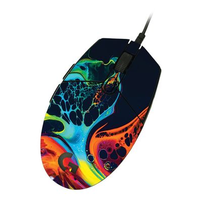 MightySkins Skin Compatible with Logitech G203 Lightsync/Prodigy - Color Splash | Protective, Durable, and Unique Vinyl Decal wrap Cover | Easy to Apply, Remove, and Change Styles | Made in The USA