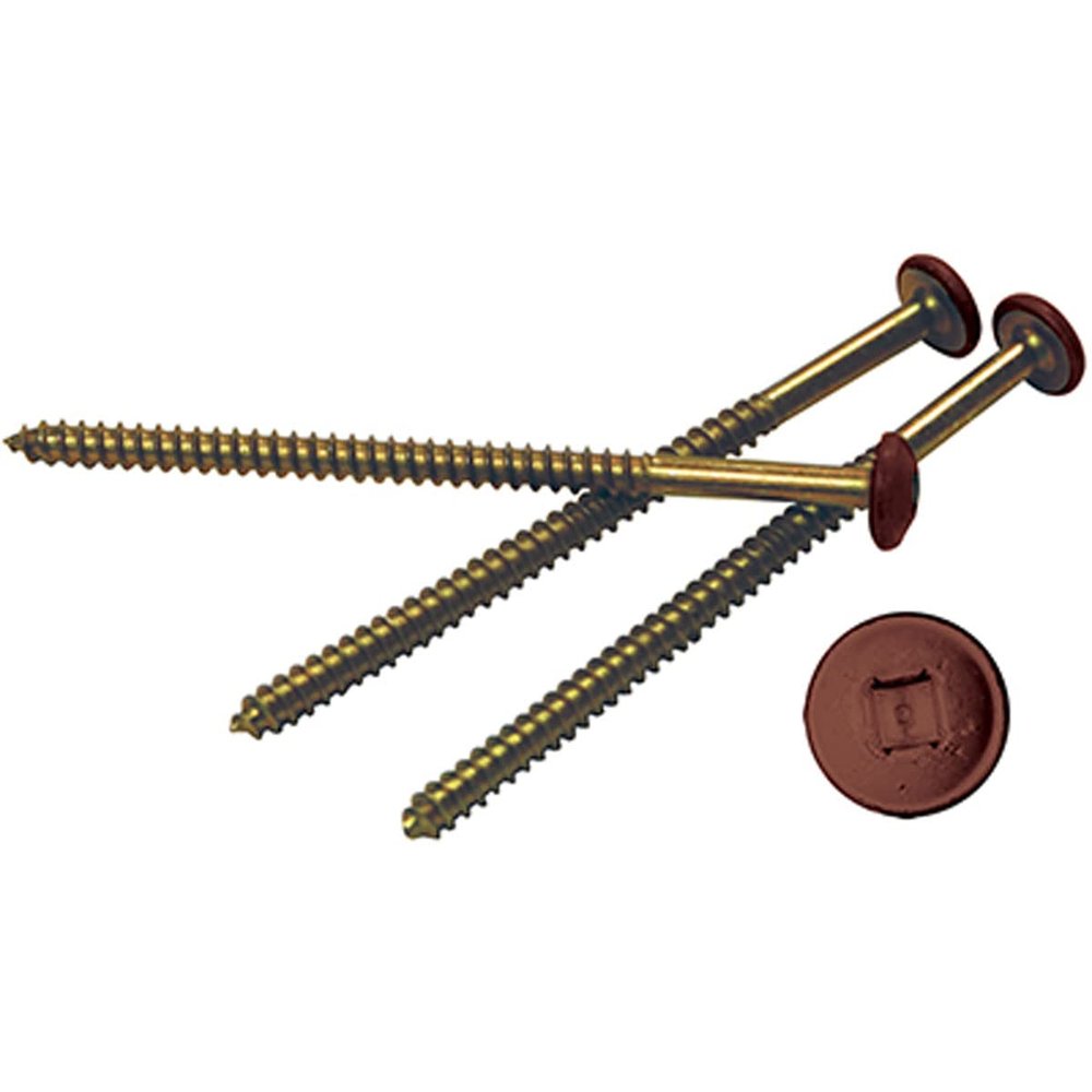 3" Lifetime Vinyl Painted Screws, Burgundy Red (6/Bag)