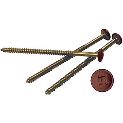 3" Lifetime Vinyl Painted Screws, Burgundy Red (8/Bag)