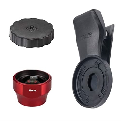 18mm Wide Angle Lens for Phones + Clip Adapter Red (18-WAR+MSC-01)