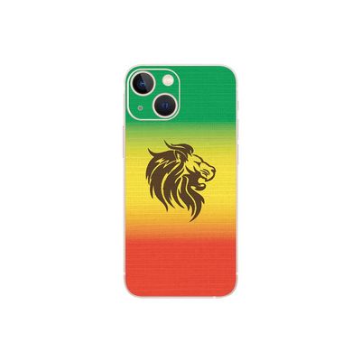 MightySkins Skin Compatible with Apple iPhone 13 Mini - Rasta Lion | Protective, Durable, and Unique Vinyl Decal wrap Cover | Easy to Apply, Remove, and Change Styles | Made in The USA