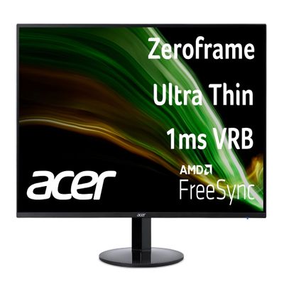 acer SB241Y Abi 23.8" Full HD (1920 x 1080) VA Zero-Frame Home Office Monitor | AMD FreeSync Technology | Ultra-Thin Stylish Design Vision Care | Low Blue Light | Tilt | HDMI & VGA Ports