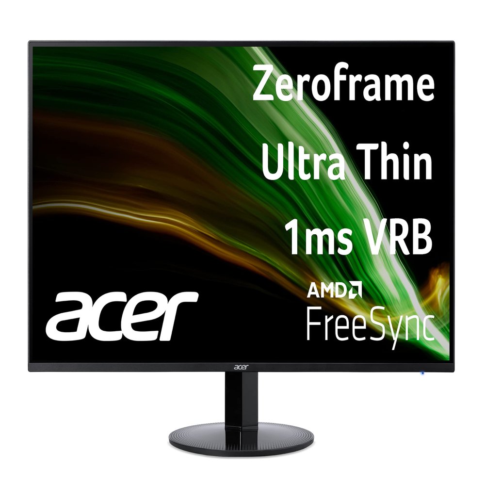 acer SB241Y Abi 23.8" Full HD (1920 x 1080) VA Zero-Frame Home Office Monitor | AMD FreeSync Technology | Ultra-Thin Stylish Design Vision Care | Low Blue Light | Tilt | HDMI & VGA Ports