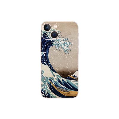 MightySkins Skin Compatible with Apple iPhone 13 Mini - Great Wave of Kanagawa | Protective, Durable, and Unique Vinyl Decal wrap Cover | Easy to Apply | Made in The USA