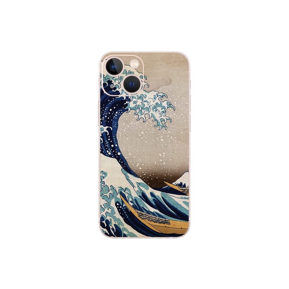 MightySkins Skin Compatible with Apple iPhone 13 Mini - Great Wave of Kanagawa | Protective, Durable, and Unique Vinyl Decal wrap Cover | Easy to Apply | Made in The USA