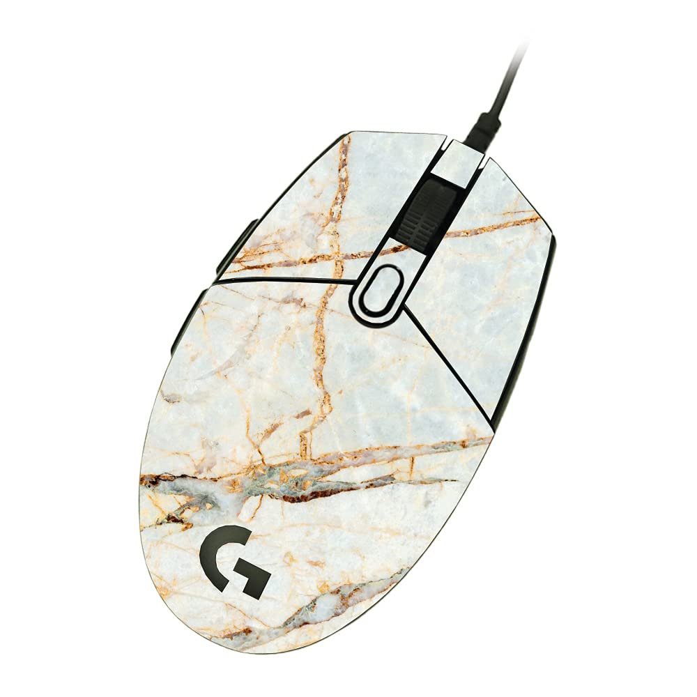 MightySkins Skin Compatible with Logitech G203 Lightsync/Prodigy - Antique Marble | Protective, Durable, and Unique Vinyl Decal wrap Cover | Easy to Apply & Change Styles | Made in The USA