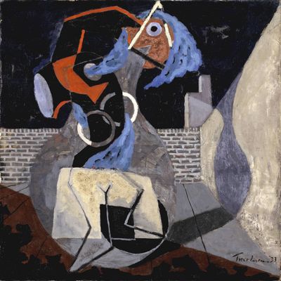 Julian Trevelyan : Woman in a Courtyard : 1933 : Archival Quality Art Print