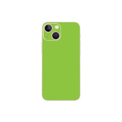 MightySkins Skin Compatible with Apple iPhone 13 Mini - Solid Lime Green | Protective, Durable, and Unique Vinyl Decal wrap Cover | Easy to Apply, Remove, and Change Styles | Made in The USA