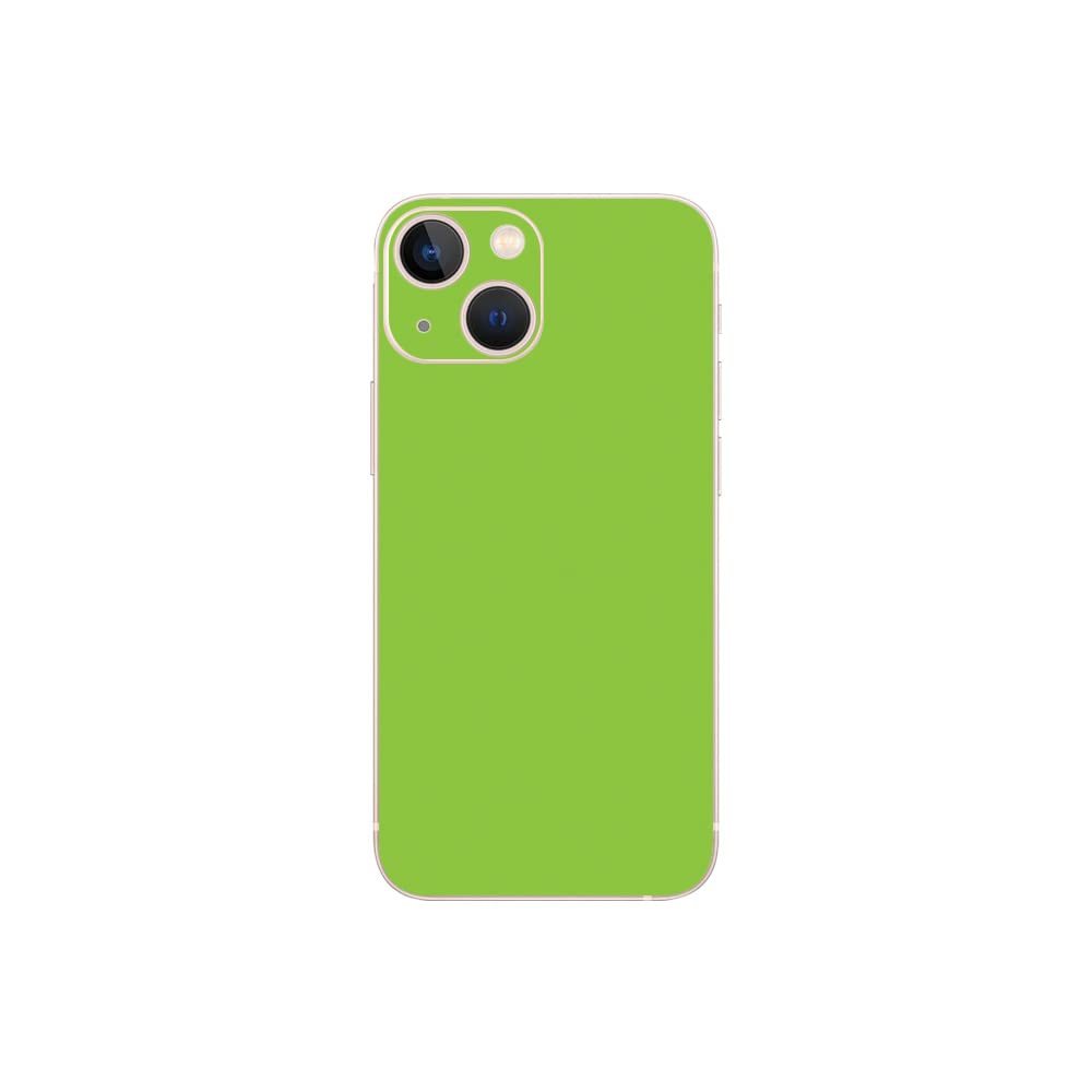 MightySkins Skin Compatible with Apple iPhone 13 Mini - Solid Lime Green | Protective, Durable, and Unique Vinyl Decal wrap Cover | Easy to Apply, Remove, and Change Styles | Made in The USA