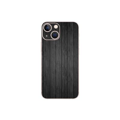 MightySkins Skin Compatible with Apple iPhone 13 Mini - Black Wood | Protective, Durable, and Unique Vinyl Decal wrap Cover | Easy to Apply, Remove, and Change Styles | Made in The USA