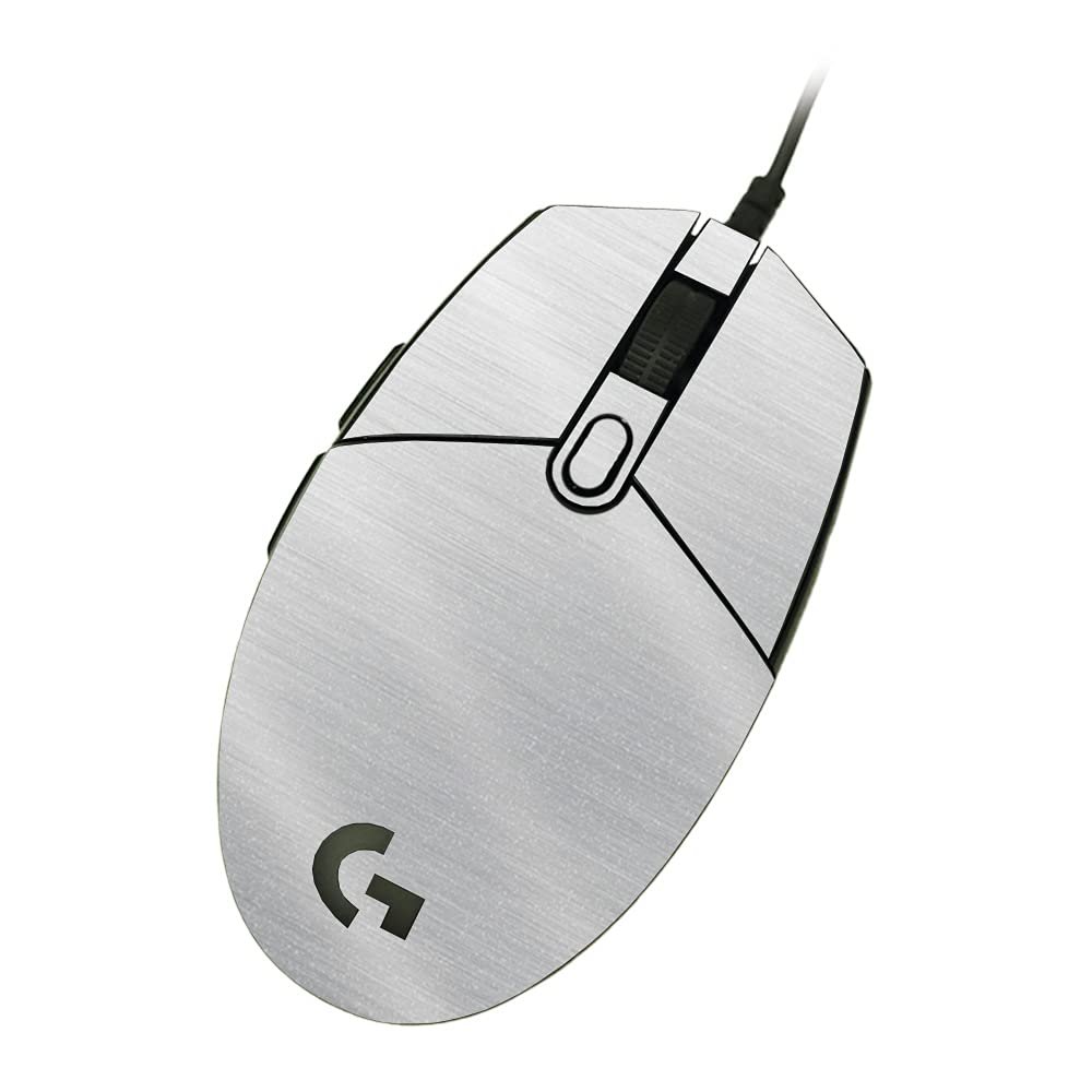 MightySkins Glossy Glitter Skin Compatible with Logitech G203 Lightsync/Prodigy - Cold Steel | Protective, Durable High-Gloss Glitter Finish | Easy to Apply & Change Styles | Made in The USA
