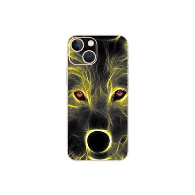 MightySkins Skin Compatible with Apple iPhone 13 Mini - Neon Wolf | Protective, Durable, and Unique Vinyl Decal wrap Cover | Easy to Apply, Remove, and Change Styles | Made in The USA