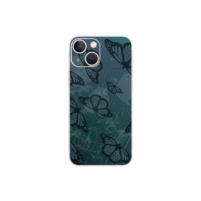 MightySkins Skin Compatible with Apple iPhone 13 Mini - Dark Butterfly | Protective, Durable, and Unique Vinyl Decal wrap Cover | Easy to Apply, Remove, and Change Styles | Made in The USA