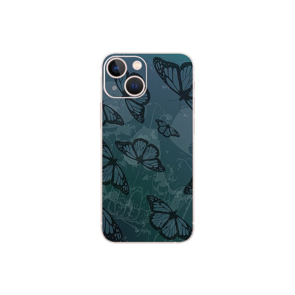 MightySkins Skin Compatible with Apple iPhone 13 Mini - Dark Butterfly | Protective, Durable, and Unique Vinyl Decal wrap Cover | Easy to Apply, Remove, and Change Styles | Made in The USA