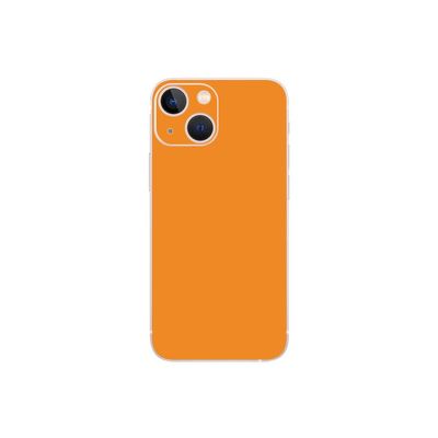MightySkins Skin Compatible with Apple iPhone 13 Mini - Solid Orange | Protective, Durable, and Unique Vinyl Decal wrap Cover | Easy to Apply, Remove, and Change Styles | Made in The USA
