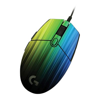 MightySkins Skin Compatible with Logitech G203 Lightsync/Prodigy - Rainbow Streaks | Protective, Durable, and Unique Vinyl Decal wrap Cover | Easy to Apply & Change Styles | Made in The USA