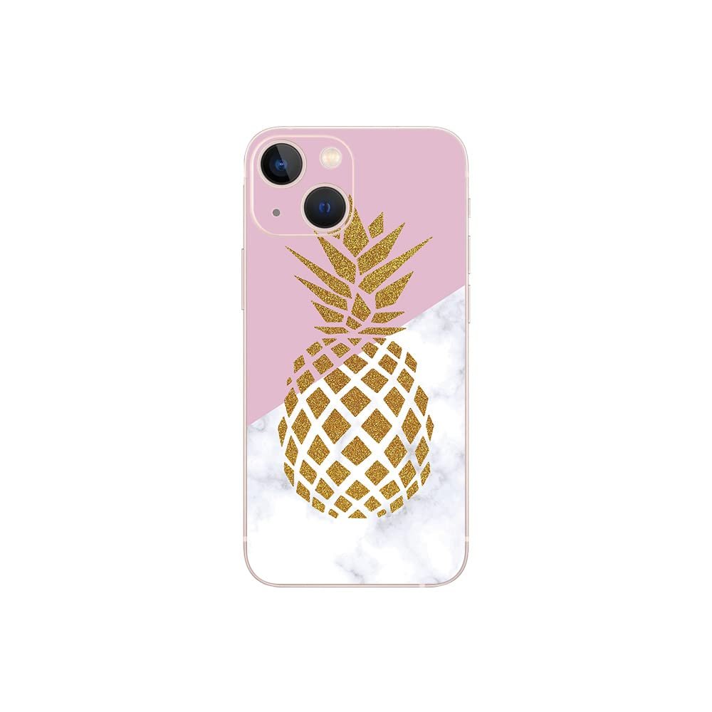 MightySkins Skin Compatible with Apple iPhone 13 Mini - Pretty Pineapple | Protective, Durable, and Unique Vinyl Decal wrap Cover | Easy to Apply, Remove, and Change Styles | Made in The USA