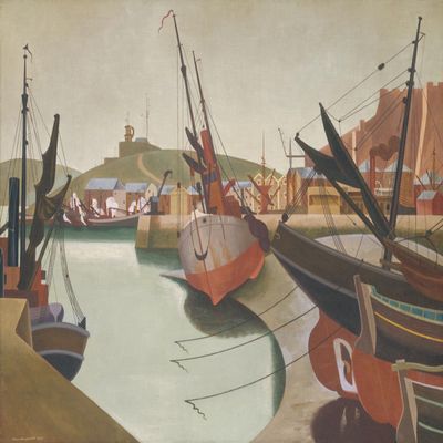 Edward Wadsworth : Seaport : 1923 : Archival Quality Art Print