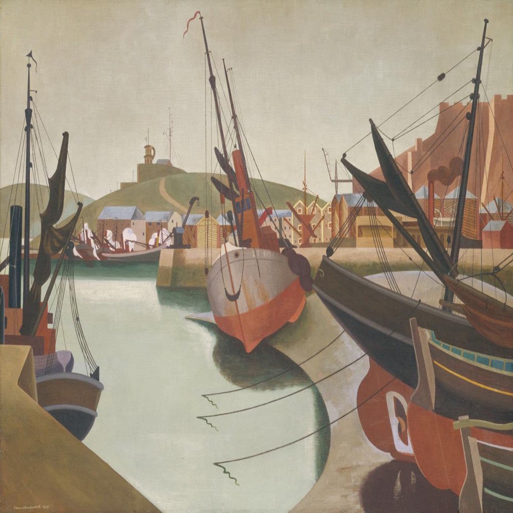 Edward Wadsworth : Seaport : 1923 : Archival Quality Art Print