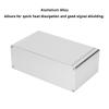 Aluminium Electric Box, Waterproof Signal Shielding Silver Heat Dissipation Junction Case for DIY view 4