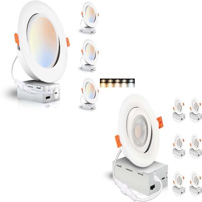 CLOUDY BAY 4inch 5 Color LED Gimbal Lights Bundle
