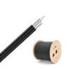 10Gtek FTTH Cable Single Fiber Indoor/Outdoor Optical Fiber Drop Cable, G657A1, 2 Core Single Mode, 9/125, LSZH Jacket, 1 Steel Wire+2 FRP Strength Member, Black, 300-Meter(1000-ft)/Roll view 1