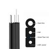 10Gtek FTTH Cable Single Fiber Indoor/Outdoor Optical Fiber Drop Cable, G657A1, 2 Core Single Mode, 9/125, LSZH Jacket, 1 Steel Wire+2 FRP Strength Member, Black, 300-Meter(1000-ft)/Roll view 4