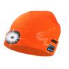 Keains Bluetooth Beanie with Light, Musical Knit Hat with Headphones and Built-in Speaker Mic, Gifts for Men Women Dad Orange view 1