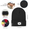 Keains Bluetooth Beanie with Light, Musical Knit Hat with Headphones and Built-in Speaker Mic, Gifts for Men Women Dad Orange view 2