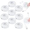9 Pcs Charging Cord Organizer Portable Charger Cord Holder Round Storage Cable Winder Retractable Cable Management Flexible USB Cable Reel for Home Office Classroom, Transparent view 1