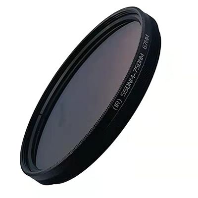 Adjustable Infrared Filter IR Lens Pass Infra-Red 550nm to 750nm 49 52 58 67 77mm for SLR DSLR Camera Lens (Caliber : 77mm, Color : Fader IR 550-750NM)