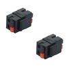 diyTech Speaker Keystone Jack  Spring Loaded Speaker Jack for Keystone Wall Plate, Female to Female, for Home Theater Wall Plates - Black (2-Pack) view 1