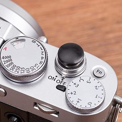 Wooden Surface Camera Soft Shutter Release Button with Hot Shoe Cover (Color : Black Button)