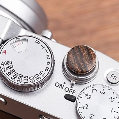 Wooden Surface Camera Soft Shutter Release Button with Hot Shoe Cover (Color : Yellow Button)