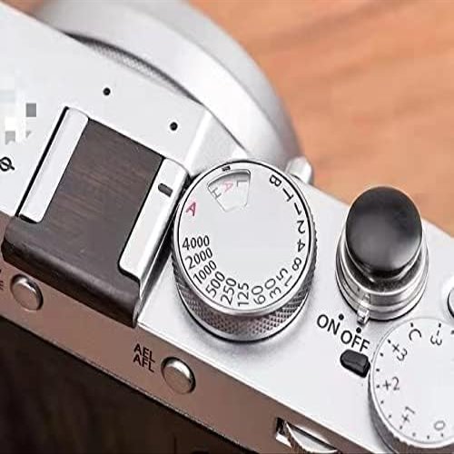 Wooden Surface Camera Soft Shutter Release Button with Hot Shoe Cover (Color : Black Hot Shoe)