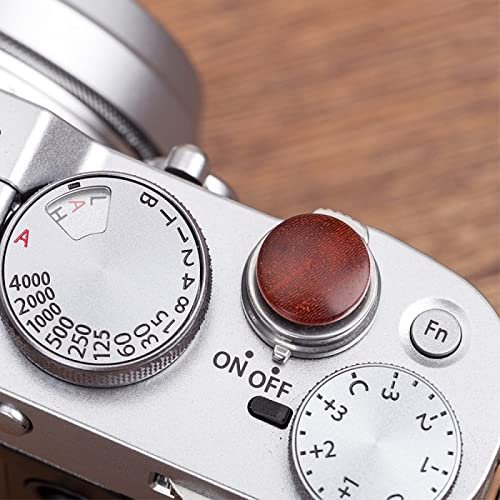 Wooden Surface Camera Soft Shutter Release Button with Hot Shoe Cover (Color : Red Button)