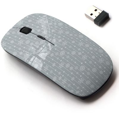2.4G Wireless Mouse with Cute Pattern Design for All Laptops and Desktops with Nano Receiver - Christmas
