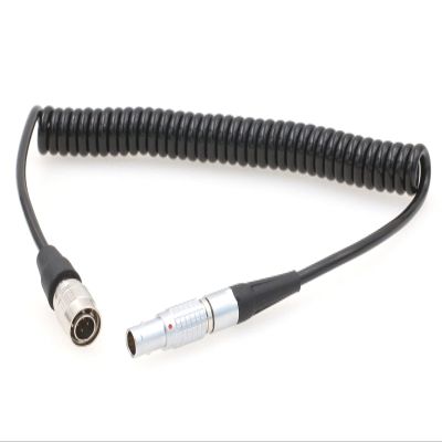 ZBLZGP Hirose 4 Pin Male to 0B 2 Pin Male Coiled Power Cable for Sony F5/F55 to Teradek Bolt