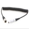ZBLZGP Hirose 4 Pin Male to 0B 2 Pin Male Coiled Power Cable for Sony F5/F55 to Teradek Bolt view 1