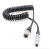 ZBLZGP Hirose 4 Pin Male to 0B 2 Pin Male Coiled Power Cable for Sony F5/F55 to Teradek Bolt view 3