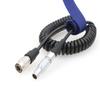 ZBLZGP Hirose 4 Pin Male to 0B 2 Pin Male Coiled Power Cable for Sony F5/F55 to Teradek Bolt view 4
