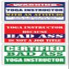 (x3) Certified Bad Ass Yoga Instructor with an Attitude Stickers | Funny Occupation Job Career Gift Idea | 3M Vinyl Sticker Decals for laptops, Hard Hats, Windows view 1