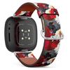 CJBROES Replacement Leather Watch Band, Compatible with Fitbit Versa 3 and Fitbit Sense of Wristband Bracelet Accessory - Rooster Hen Floral view 1