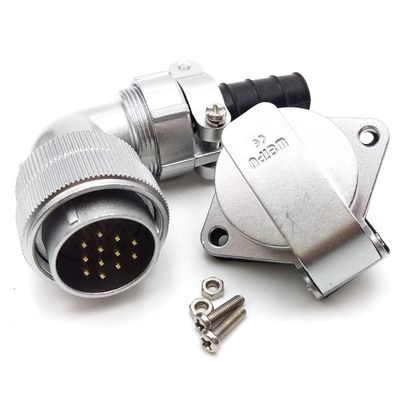 FORTTAR WEIPU WF28 TV + ZG 12 pin Waterproof Connector, 10A 500V High Voltage Aviation Electrical AC DC Signal LED Heavy Industrial Equipment Plug Socket (Angle, Flange Panel Mount, 12 Pin)
