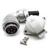 FORTTAR WEIPU WF28 TV + ZG 8 pin Waterproof Connector, 25A 500V High Voltage Aviation Electrical AC DC Signal LED Heavy Industrial Equipment Plug Socket (Angle, Flange Panel Mount, 8 Pin) view 1