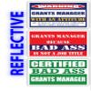 (x3) Certified Bad Ass Grants Manager with an Attitude Stickers | Funny Occupation Job Career Gift Idea | 3M Reflective Vinyl Sticker Decals for laptops, Hard Hats, Windows view 1