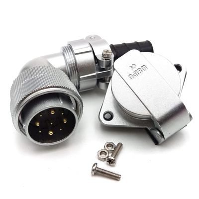 FORTTAR WEIPU WF28 TV + ZG 9 pin Waterproof Connector, 5A 25A 500V High Voltage Aviation Electrical AC DC Signal LED Heavy Industrial Equipment Plug Socket (Angle, Flange Panel Mount, 9 Pin)