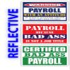 (x3) Certified Bad Ass Payroll with an Attitude Stickers | Funny Occupation Job Career Gift Idea | 3M Reflective Vinyl Sticker Decals for laptops, Hard Hats, Windows view 1